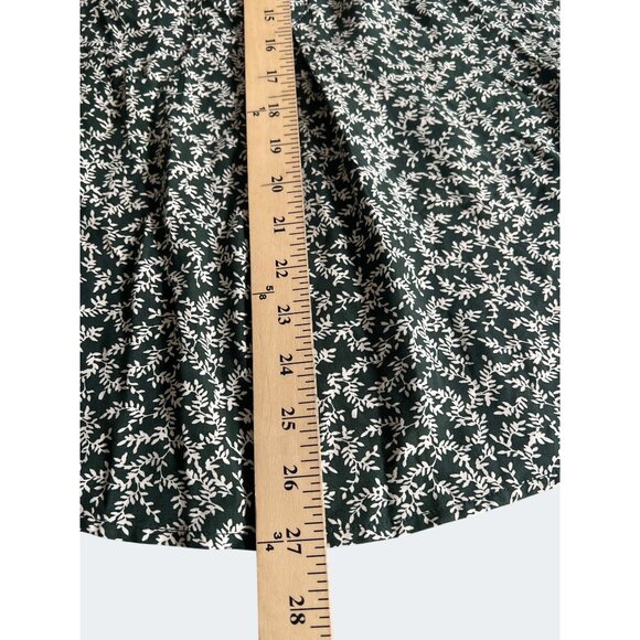 Old Navy Oversized Split-Neck Blouse In Floral Print Green & White Size Large - Picture 7 of 12